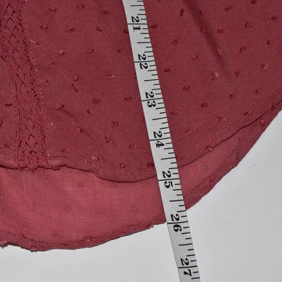 Free People Every Day Every Girl Swiss Dot Long Sleeve Top Button Down Blouse - Picture 7 of 12